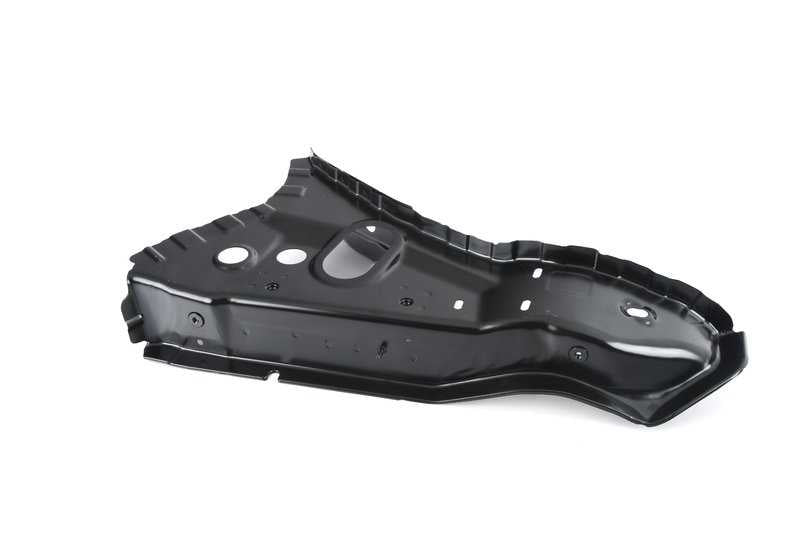 Viga de apoyo pasa-rueda delantero izquierdo OEM 41002755061 para MINI R56, R55 Clubman, R57 Cabrio, R58 Coupé, R59 Roadster… y más. Original MINI.