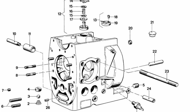 Tornillo prisionero M10x247 OEM 11111335108 para BMW R248. Original BMW Motorrad.