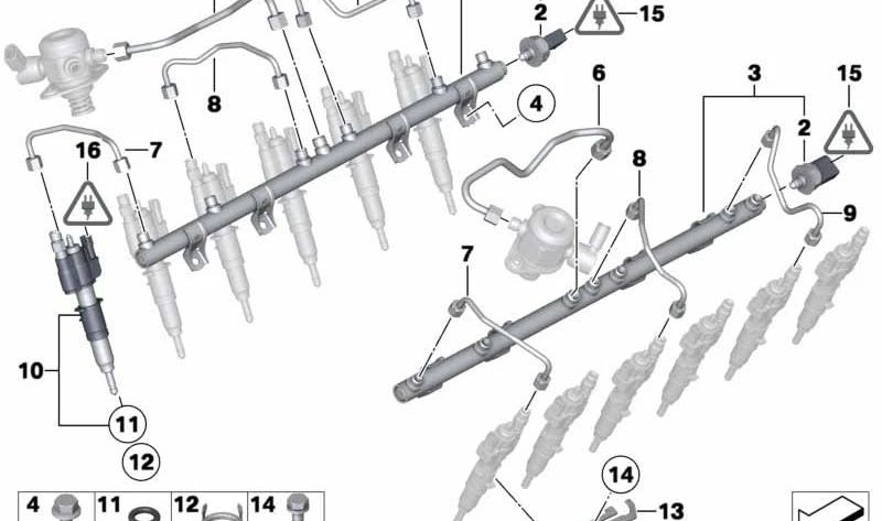 Prise en charge de l'injecteur OEM 13647598000 pour BMW F07, F10, F11, F12, F13, F01, F02, F04, E70, E71, E72. BMW d'origine.