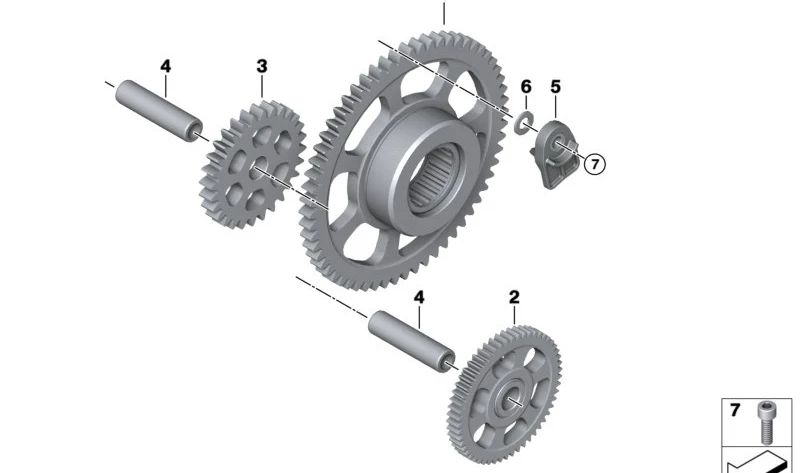 OEM 12418562815 Rouiste pour BMW Motorrad G 310 R, G 310 GS, G 310 RR. BMW original Motorrad.