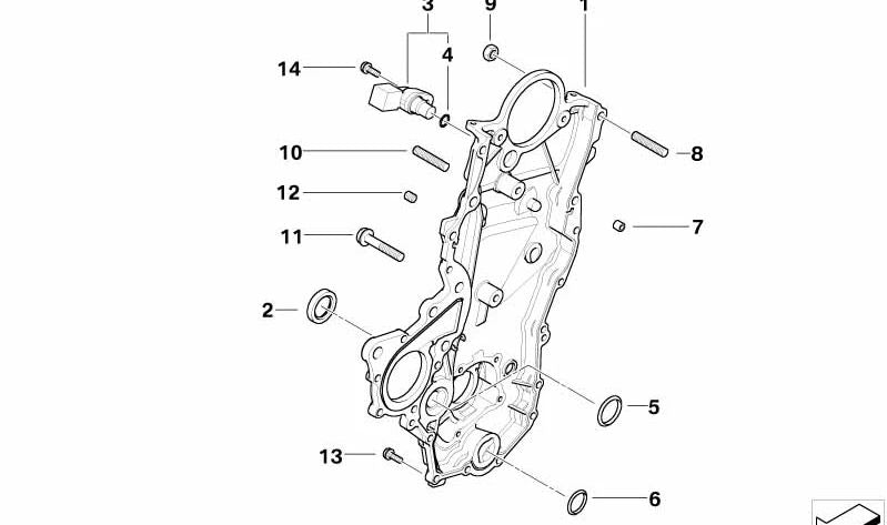 Sensor de árbol de levas OEM 13627791127 para MINI R50 One (DRB11, DRB12) W17. Compatible con modelos fabricados entre 03/2003 y 07/2006. Repuesto original MINI.