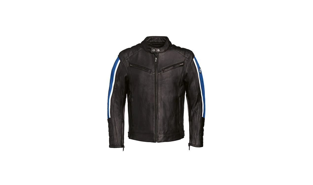 Chaqueta de moto de cuero Schwabing OEM 76125B3D5B1 para BMW Motorrad {R nineT, R18, R1200, R1250, F750, F850, S1000, K1600 y más}. Con protecciones NP Flex-3D. Original BMW Motorrad.