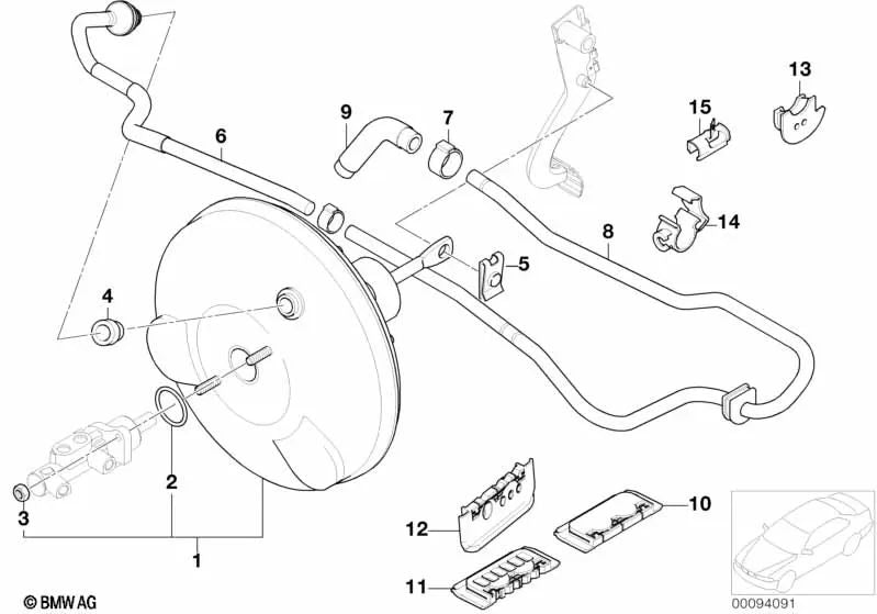 Coletor de mangueira para BMW 3 E46 Series (OEM 34336769377). BMW original