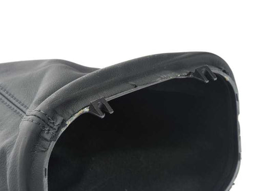 Black leather bellows OEM 25111221475 for BMW E24. Original BMW replacement.