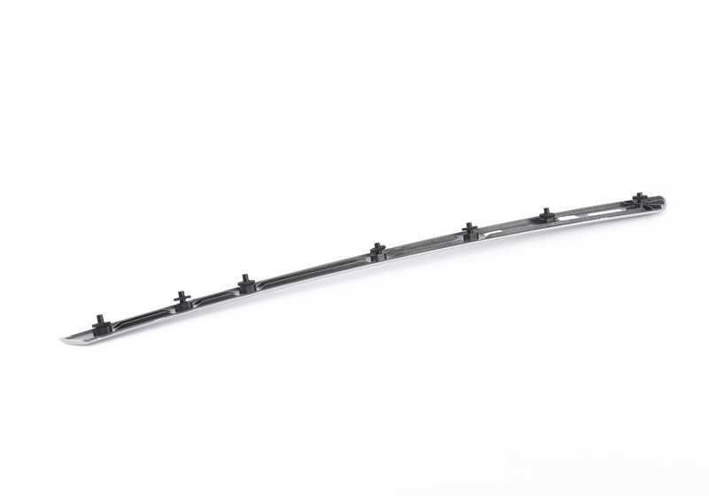 Moldura decorativa de aluminio puerta trasera derecha OEM 51428044820 para BMW E60, E60N, E61, E61N. Original BMW.