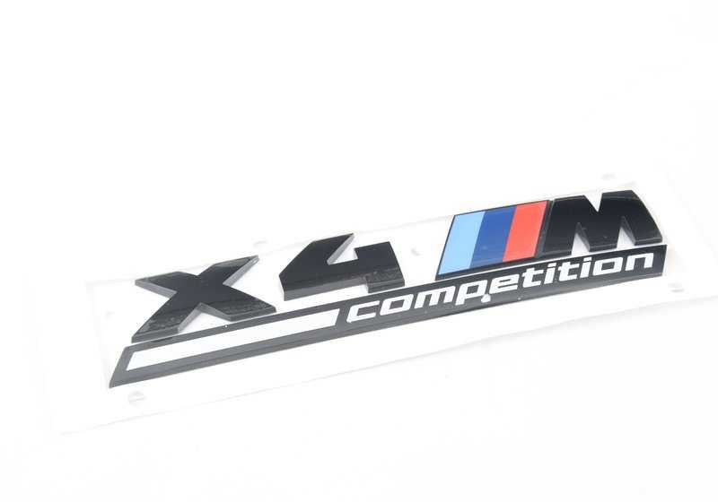 Inscripción trasera X4 M Competition OEM 51148077611 para BMW X4 M F98, F98 LCI. Original BMW.