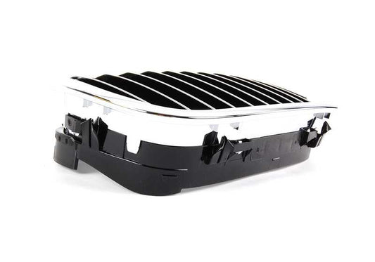 Left chrome trim grille OEM 51137064317 for BMW 3 Series E46. Genuine BMW.