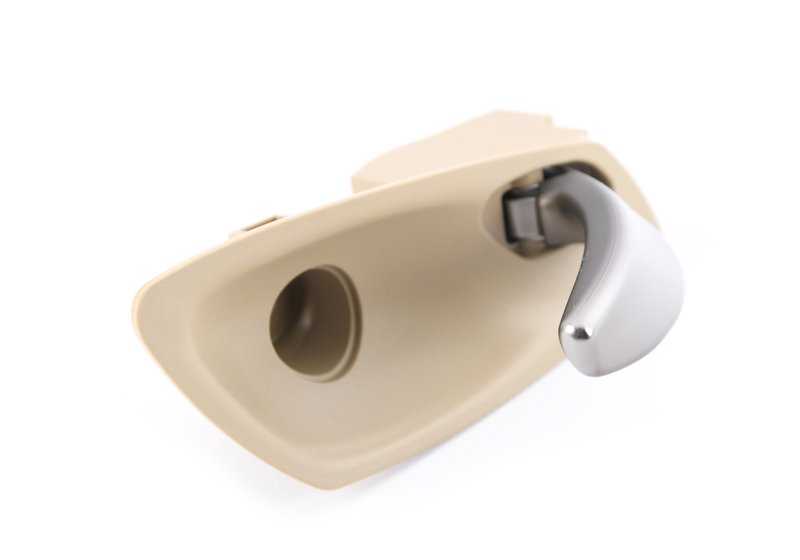 Manecilla interior izquierda para puerta OEM 51417141063 para BMW Z4 E85, E86. Acabado en color beige. Pieza original BMW.