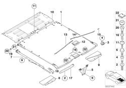 Rouleau inférieur de chargement droit OEM 51477009924 pour BMW Série 5 E39. Véritable BMW.