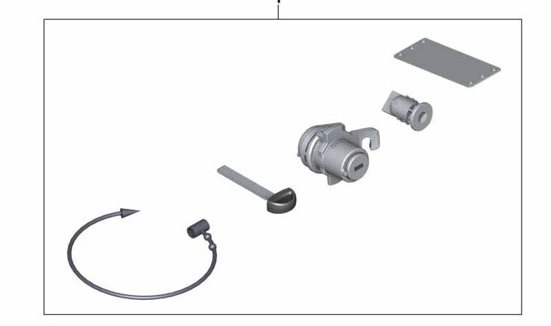 Cierre uniforme mecánico OEM 51217296465 para MINI F56, F55, Clubman F54, Cabrio F57, Countryman F60... y más. Original MINI.