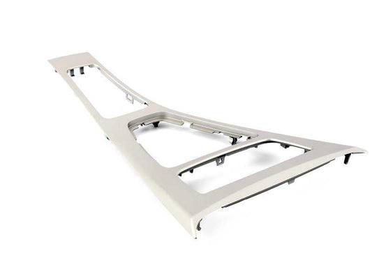 Embellecedor consola central delantera satinado OEM 51169197236 para BMW E90, E91, E92, E93 (316d, 316i, 318d, 318i). Original BMW.