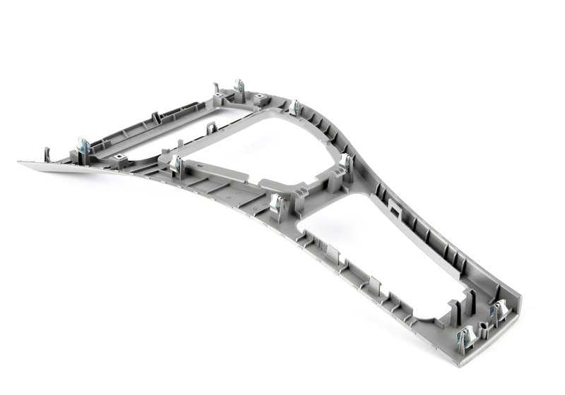 Embellecedor consola central delantera satinado OEM 51169197236 para BMW E90, E91, E92, E93 (316d, 316i, 318d, 318i). Original BMW.