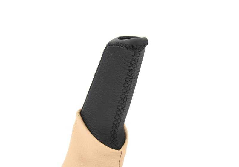 Cubierta de palanca de freno de mano Sandbeige OEM 34423424442 para BMW X3 E83, X3 E83 LCI. Original BMW.