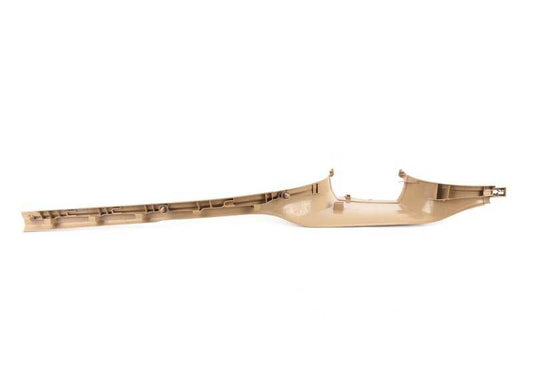 Protector de entrada puerta delantera izquierda beige OEM 51476967155 para BMW X5 E70, E70N. Original BMW.