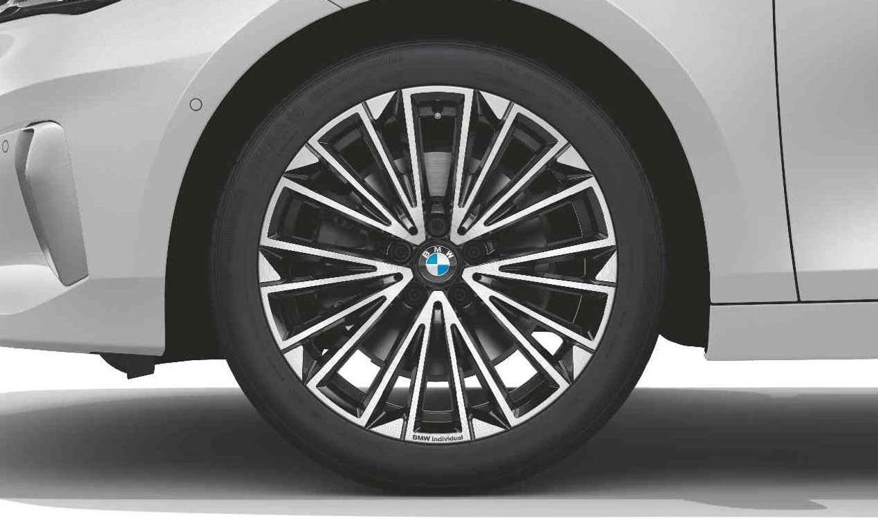Llanta de aleación multirradio 839I 19" Bicolor Jet Black OEM 36116891180 para BMW U06 (2er Active Tourer). Compatible con módulo RDC. Original BMW.