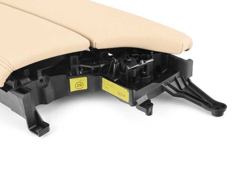 Apoyabrazos central delantero OEM 51169206818 en color beige para BMW Serie 5 F10, F10N, F11, F11N, F18, F18N. Repuesto original BMW.