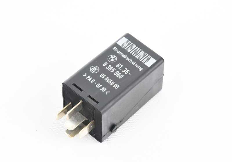 Relé de desconexión de corriente en reposo OEM 61358365960 para BMW E39, E38, E53. Original BMW.