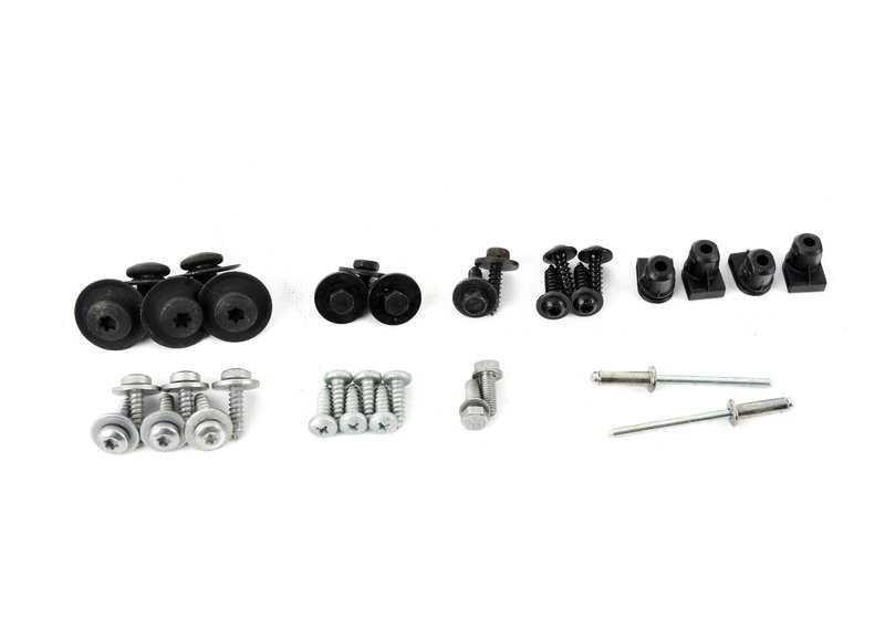 Kit de soportes para paragolpes delantero OEM 51112410275 para BMW X3 E83 (todos los modelos: 2.0d, 2.0i, 2.5i, 3.0d). Compatibles con versiones manuales y automáticas. Original BMW.