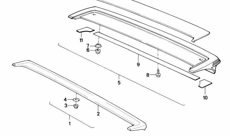 Impression OEM AILLE arrière 51711967950 pour la série BMW 3 E30 (316i, 316i) années 1982-1989. BMW d'origine. Idéal pour améliorer l'esthétique ou remplacer l'aile série détériorée.