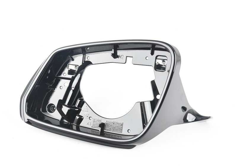 Soporte izquierdo de retrovisor Shadow-Line OEM 51167308643 para BMW F07, F10, F11, F06, F12, F13, F01, F02. Original BMW.
