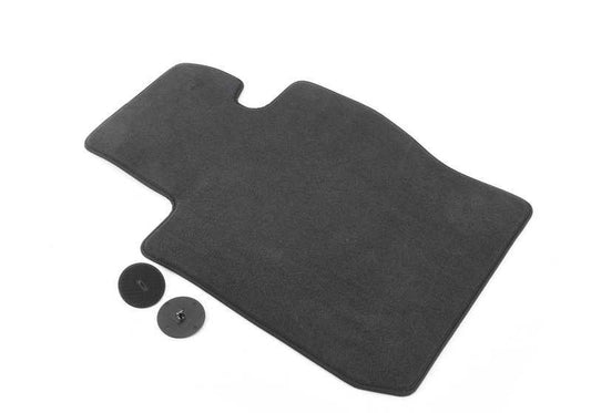 Alfombrilla de terciopelo lado conductor OEM 51477295744 para BMW F20 y F21 (118d, 120d, M135i, M140i xDrive) con tracción total. Color antracita. Original BMW.