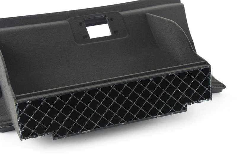 Guantero negro OEM 51167141612 para BMW Serie 3 E46 (320i, 323i, 323Ci) con motor M52/M54. Modelos compatibles con cambio manual y automático. Original BMW.