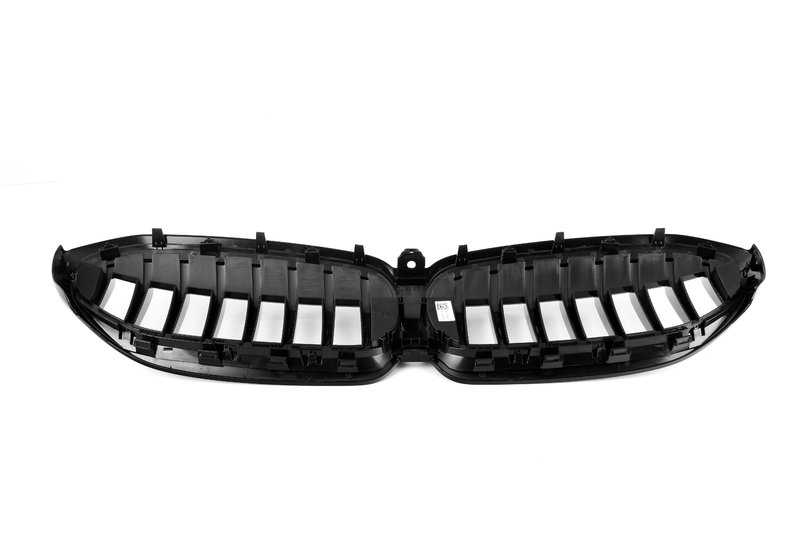 Grille avant M Performance Shadow Line OEM 51138072086 pour BMW G20, G21, G28 avec caméra frontale et assistant de parking plus. Finition noire brillante. BMW d'origine.