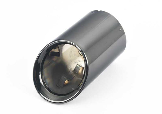 Embellecedor de escape negro cromo Ø90mm OEM 18308485758 para BMW Serie 2 G42, Serie 3 G20/G21 (incluidas versiones G20N, G21N) y Serie 4 G22/G23/G26 (incluidas G22N, G23N, G26N). Original BMW.