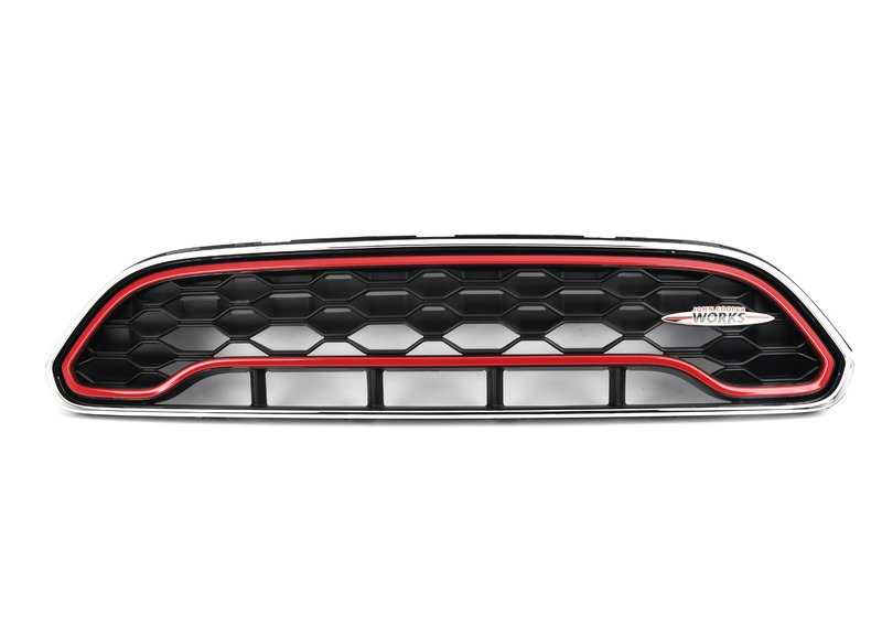 Rejilla decorativa capó delantero JCW RED OEM 51137470512 para MINI Countryman F60 (2017-2020). Original MINI.