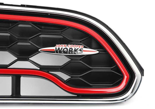 Rejilla decorativa capó delantero JCW RED OEM 51137470512 para MINI Countryman F60 (2017-2020). Original MINI.