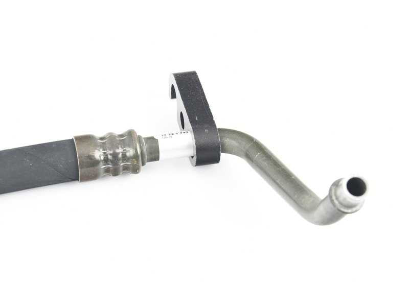 Tubería de retorno del radiador de aceite OEM 17221745737 para BMW E39, E38. Pieza original BMW.