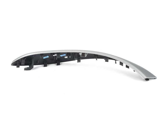 Tapa embellecedora interior derecha para tirador puerta OEM 51417460302 para BMW F30N, F31N, F32, F32N, F33, F33N, F36, F36N. Acabado efecto carbono. Original BMW.