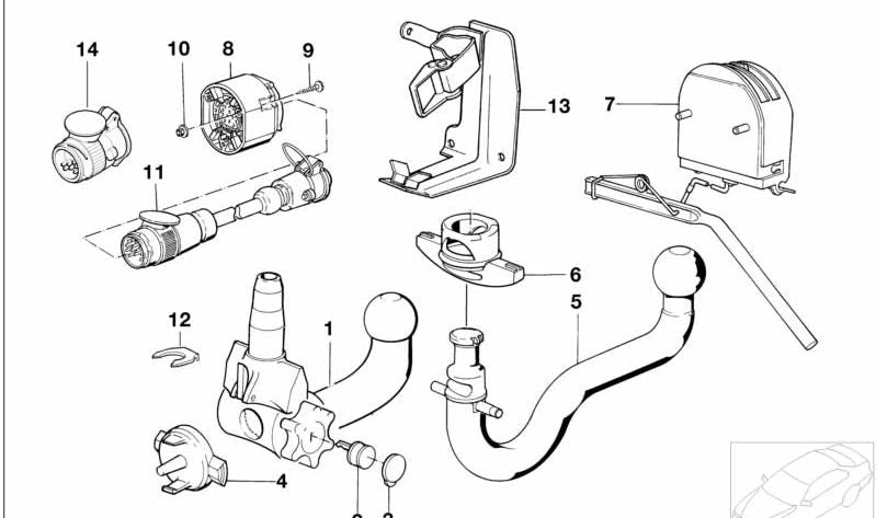 Soporte de fijación OEM 71601134220 para BMW E34. Original BMW.
