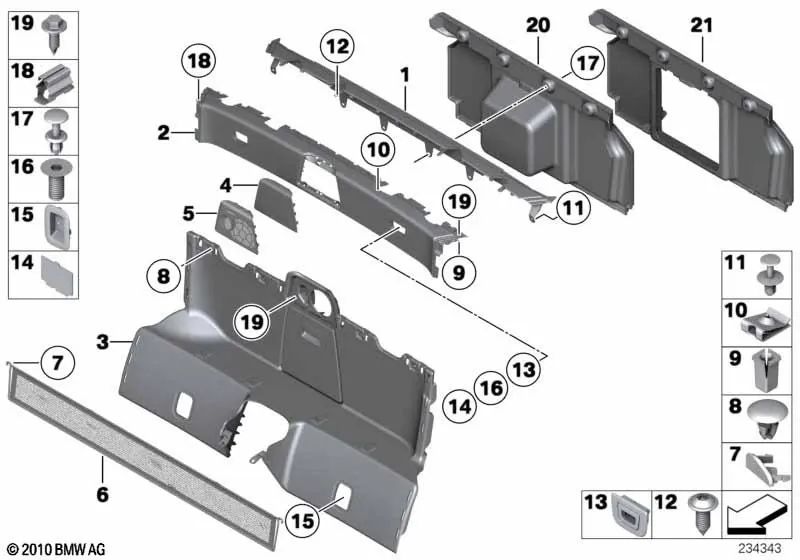 Campa direita para BMW Z4 E89 (OEM 51469186724). BMW original