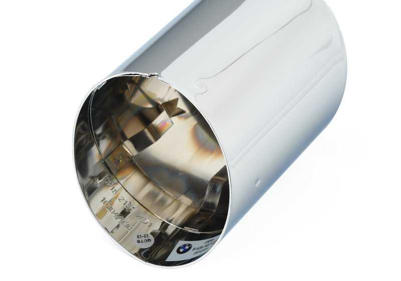 Embellecedor de escape cromado OEM 18308626907 para BMW F06, F12, F13 (modelos LCI). Original BMW.