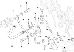 Soporte OEM 11361407880 para BMW Serie 5 E39, Z8 E52. Original BMW.