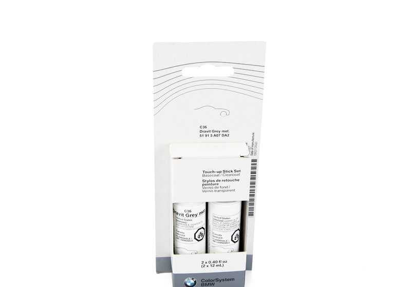 Pintura de retoque color gris Dravit metalizado OEM 51915A07DA2 para BMW E28, E23, F20, F30, G20, E46, E90, X1, X3, X5, X6, Z4, Serie 5, Serie 7, y más. Original BMW.