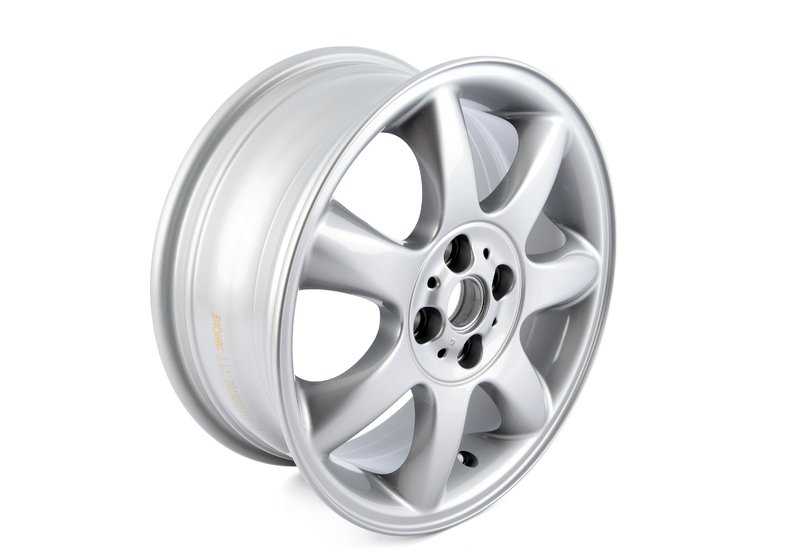 Llanta de aluminio Bridge Spoke 94 plata OEM 36116775684 para MINI R50, R53, R56, Clubman R55, Cabrio R52, Coupé R58, Roadster R59... y más. Original MINI.