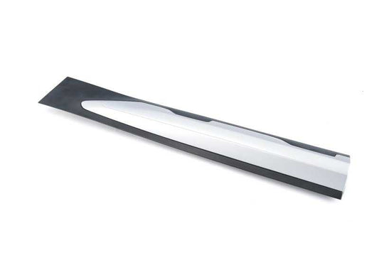 Left rear door bumper strip OEM 51138499211 for BMW X3 G01, X3 G01 LCI, X4 G02, X4 G02 LCI. Genuine BMW.