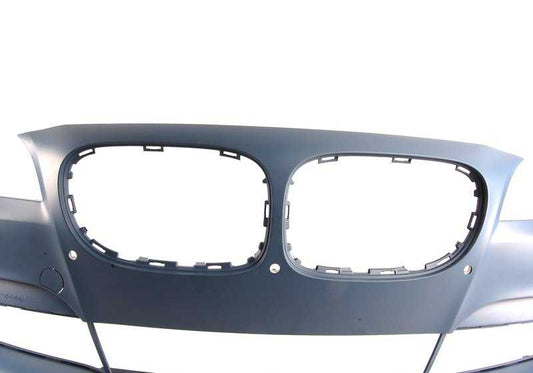 Paragolpes delantero imprimado OEM 51118049637 para BMW F01, F01N, F02, F02N, F04. Compatible con sensores PDC y SIDE. Repuesto original BMW.