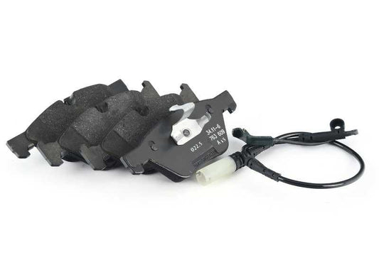 Juego de pastillas de freno con sensor OEM 34112339267 para BMW E60, E61. Original BMW.