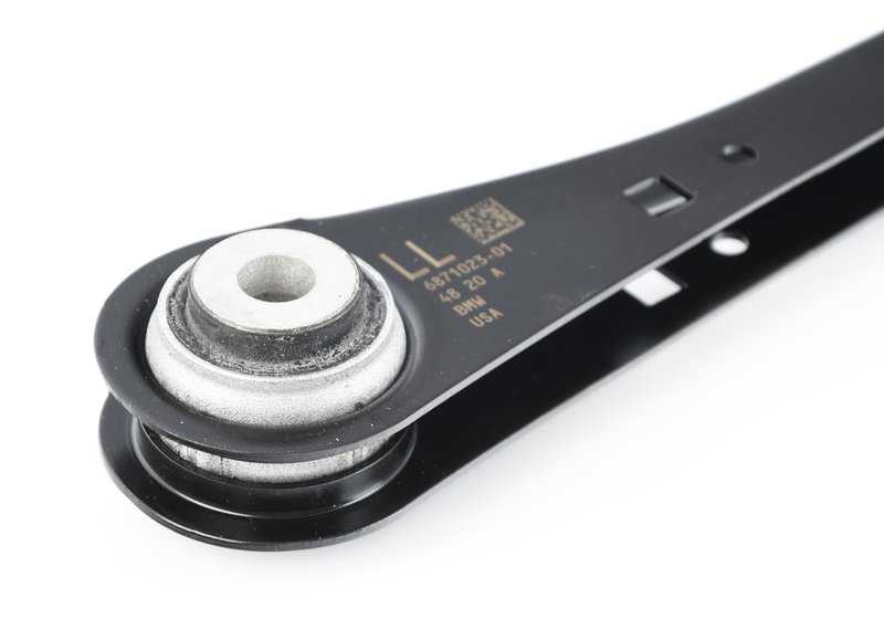 Brazo longitudinal con silentblock OEM 33306871023 para BMW F97, F98, G01, G02. Compatible con modelos como X3 M Competition, X4 M. Original BMW.