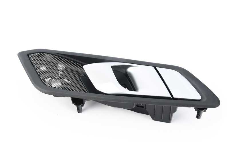 Manilla interior puerta trasera derecha OEM 51427945694 para BMW G20, G21, G28, G80, G81, i3. Repuesto original BMW.