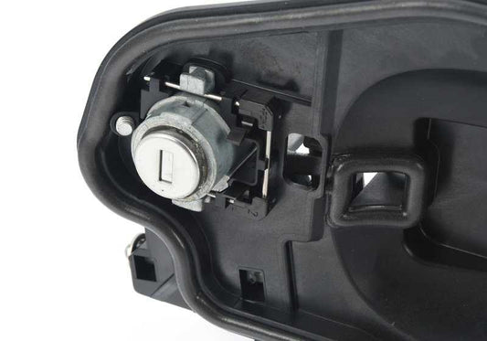 Soporte de puerta con cerradura y llave izquierda OEM 51213449072 para BMW X3 E83 {1.8d, 2.0d, 2.0i, 2.0sd, 2.5i}. Original BMW.