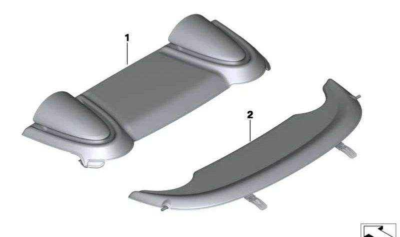 Bandeja portaobjetos delantera OEM 51462758870 para MINI R56, R58, Cooper S... y más. Original MINI.