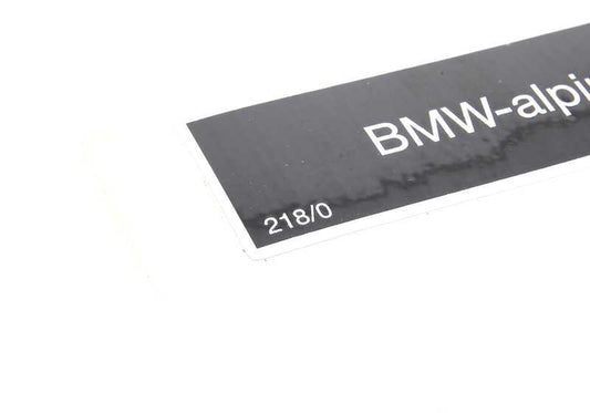 Placa de aviso para BMW E30, E36, E28, E34, E24, E32, E31 (OEM 51142121931). BMW original.