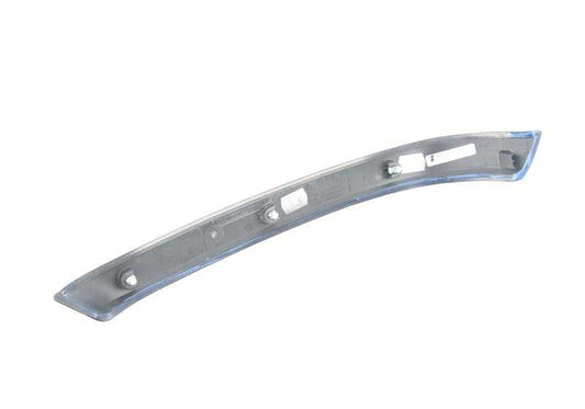 Moldura decorativa puerta trasera derecha OEM 51427258142 para BMW E90, E91. Acabado en bambú antracita. Original BMW.