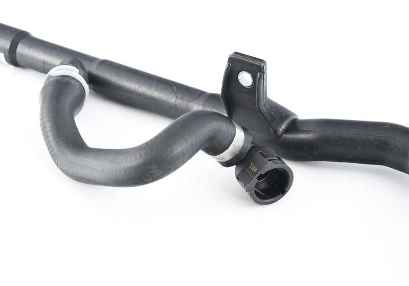 Tubería retorno calefacción al termostato OEM 17127585741 para BMW Z4 E89. Conducción de líquido refrigerante. Original BMW.