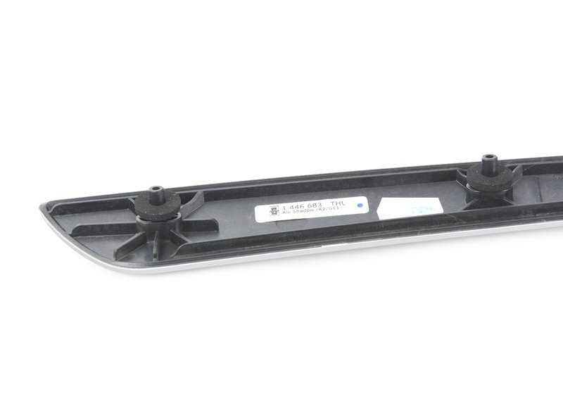 Listón decorativo Alu puerta trasera izquierda para BMW Serie 5 E60, E61N (OEM 51428044819). Original BMW