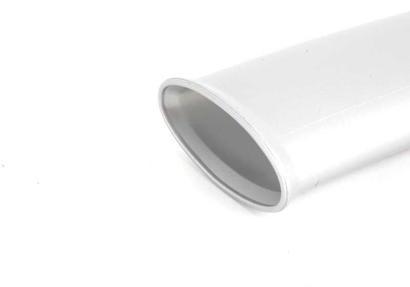 Cubierta tubo derecho decorativa plata OEM 51456973074 para MINI R50, R52, R53. Original MINI.